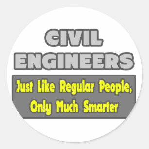 Civil Ingenjör...Smarter Runt Klistermärke