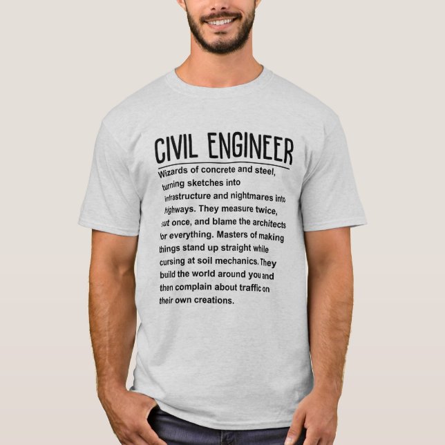 Civil ingenjör t shirt (Framsida)