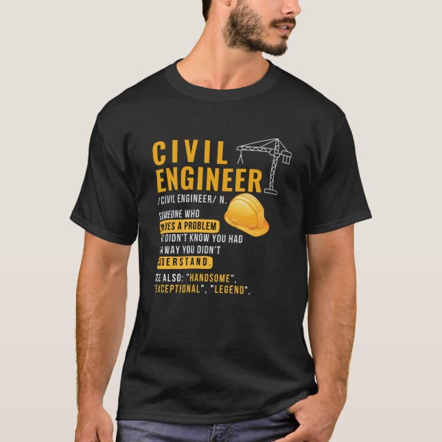 Civil Ingenjör T Shirt (Framsida)