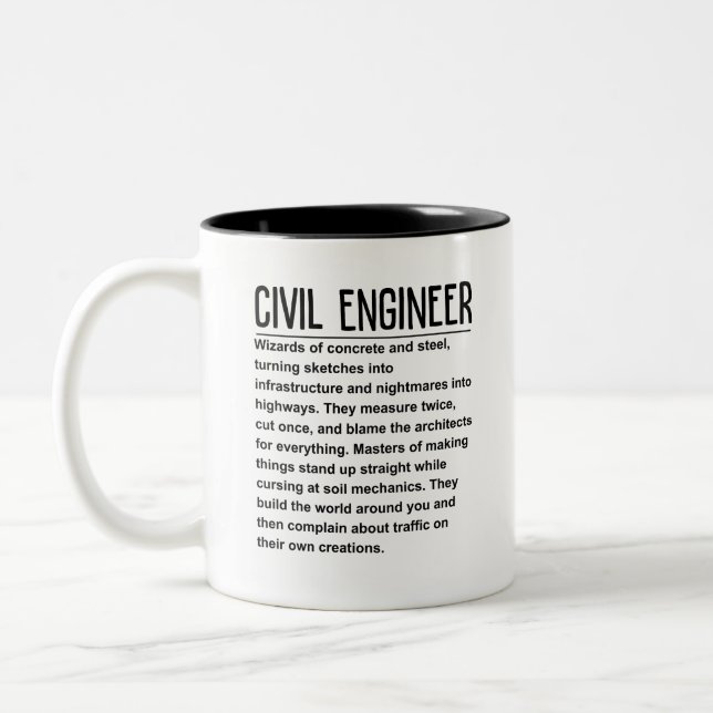 Civil ingenjör Två-Tonad mugg (Vänster)