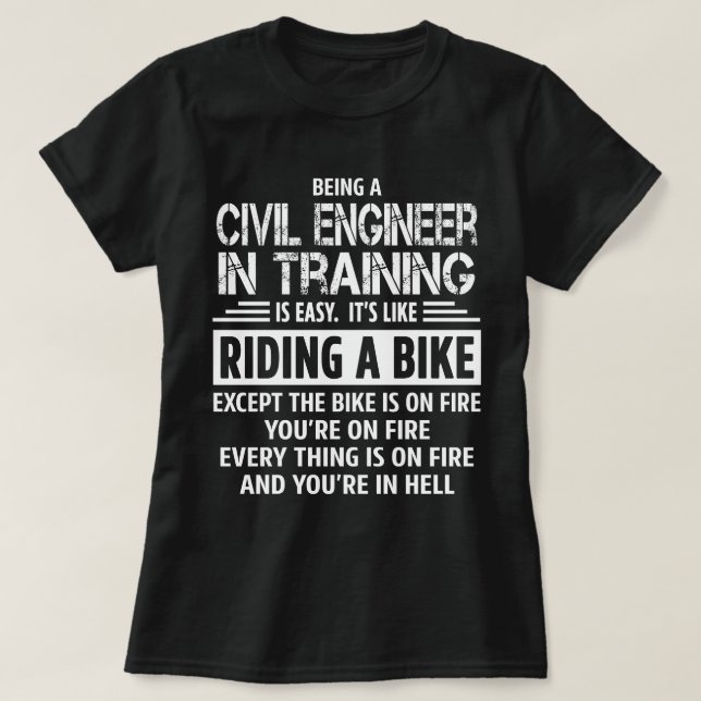 Civil Ingenjör under utbildning T Shirt (Design framsida)