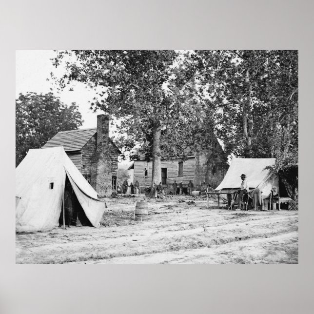 Civil Krig Battlefield Hospital, 1862 Poster (Framsidan)