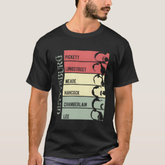 Civil Krig Beards Gettysburg Beard Old school T Shirt