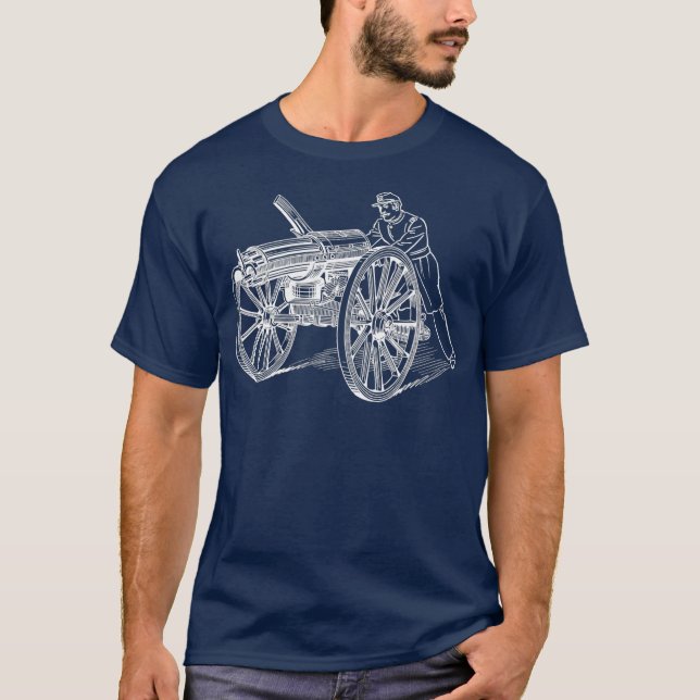 Civil Krig Cannon Reacution T Shirt (Framsida)