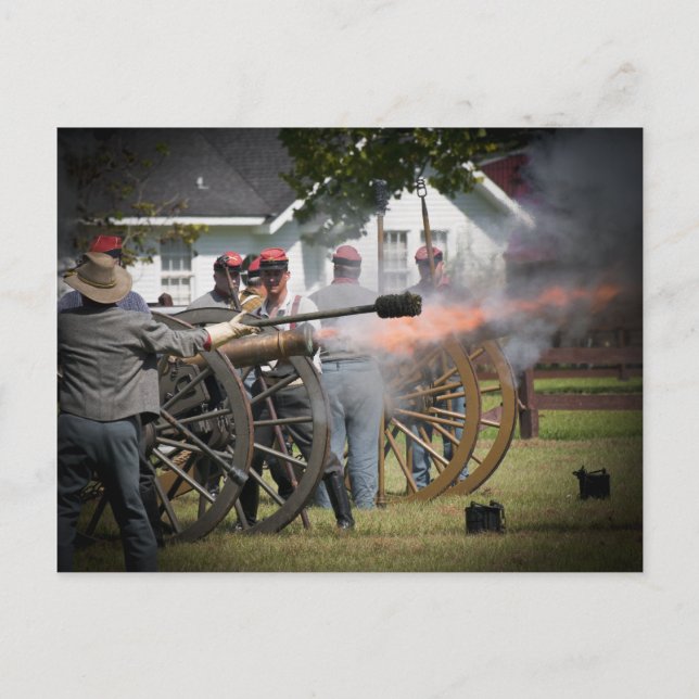 Civil Krig Cannon Vykort (Framsida)