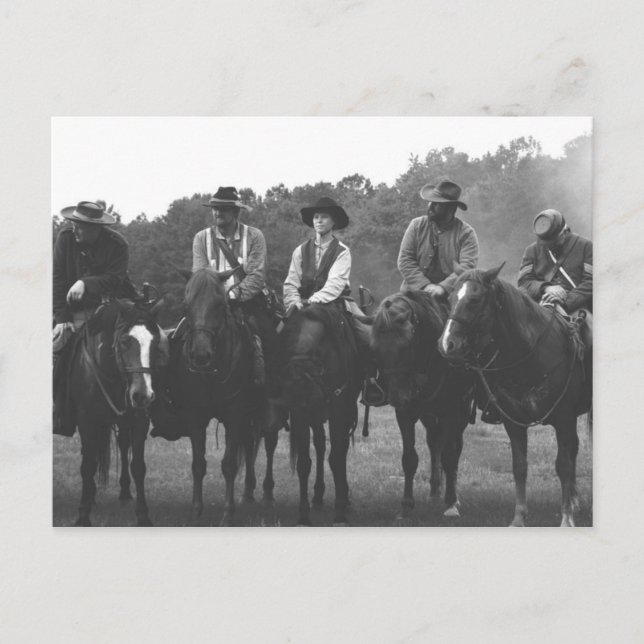 Civil Krig Cavalry Vykort (Framsida)