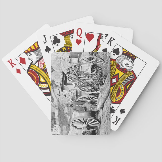 Civil Krig Fire Engine, 1865 Casinokort (Baksidan)