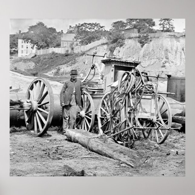 Civil Krig Fire Engine, 1865 Poster (Framsidan)