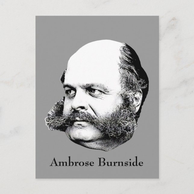 Civil Krig General Ambrose Burnside Vykort (Framsida)