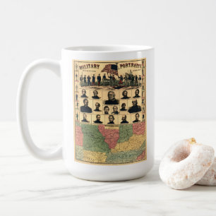 Civil Krig Gräns Militär Porträtt 1861, återst Kaffemugg
