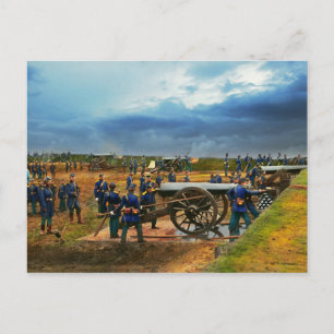 Civil Krig - Heavy artillery unit 1861 Vykort