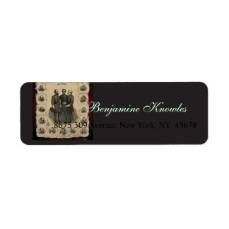 Civil Krig Heroes Returadress Etikett