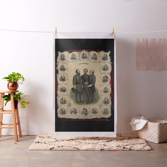 Civil Krig Heroes 🎖️ USA ⚔️ Confederate Generals Tyg (In Situ)