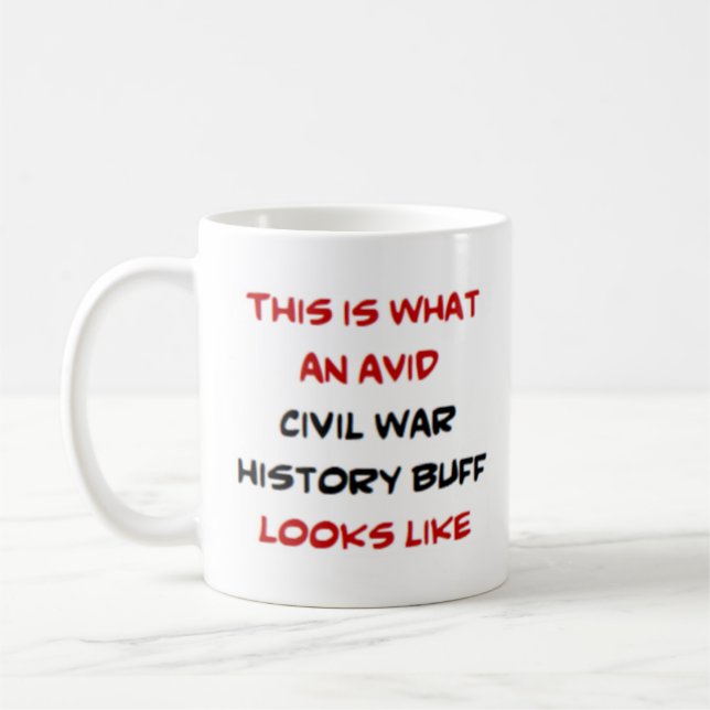 civil krig historisk buff, levande kaffemugg (Vänster)