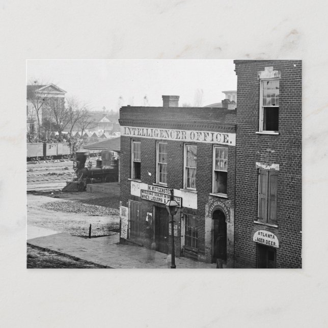 Civil Krig i Atlanta, 1864 Vykort (Framsida)