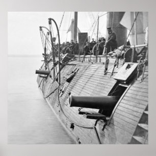 Civil Krig Ironclad Galena, 1862 Poster