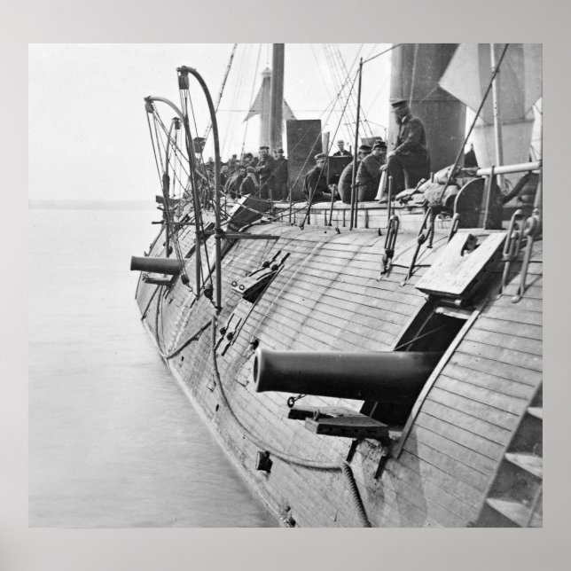 Civil Krig Ironclad Galena, 1862 Poster (Framsidan)
