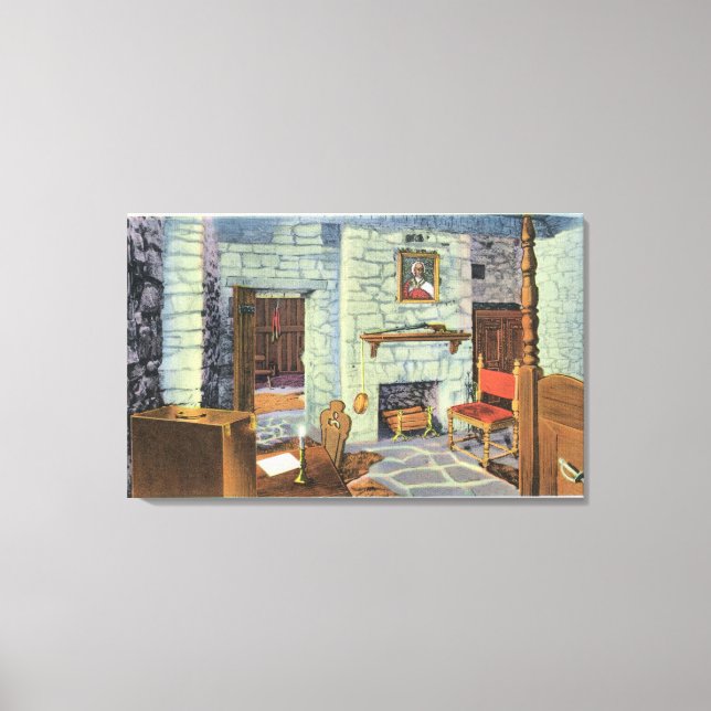 Civil Krig Period 18 Pounders en Barbette Canvastryck (Framsida)