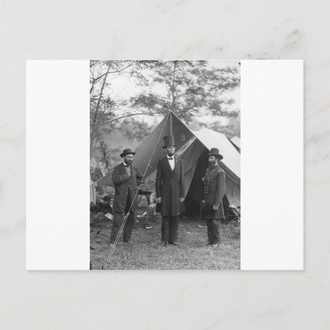 Civil Krig Photo Circa 1862 Vykort (Framsida)