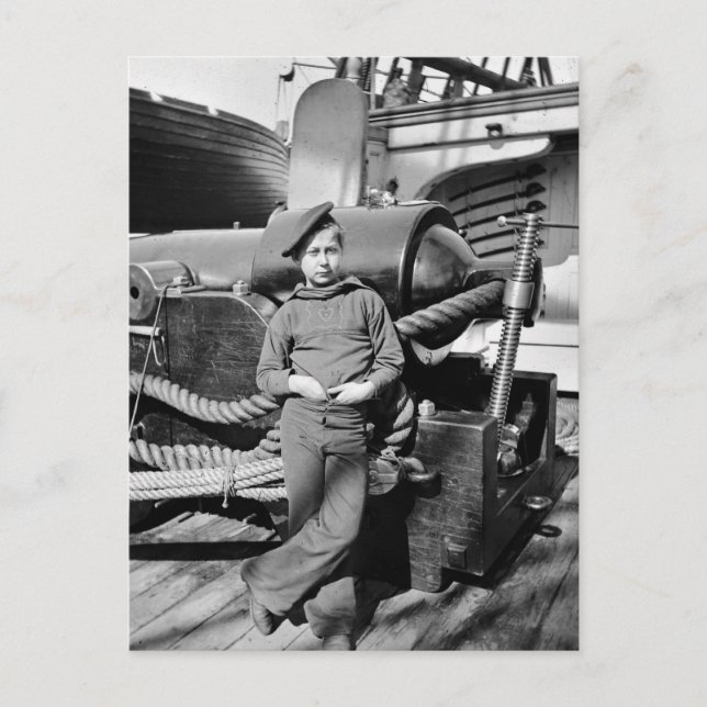 Civil Krig Powder Monkey, 1860-tal Vykort (Framsida)