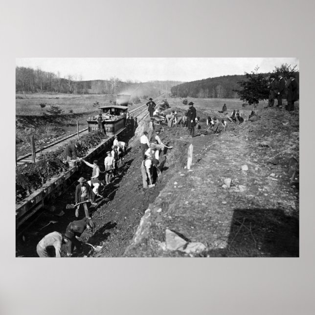 Civil Krig Railroad at Clifton, Virginia, 1863 Poster (Framsidan)