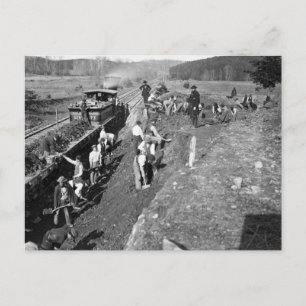 Civil Krig Railroad at Clifton, Virginia, 1863 Vykort