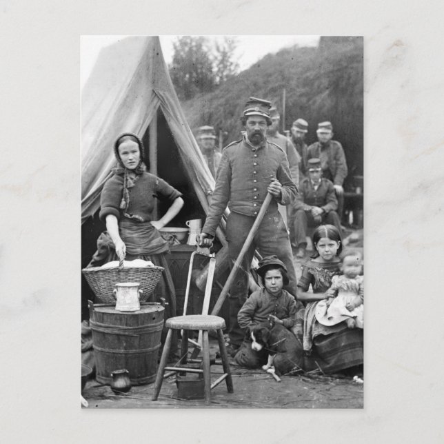 Civil Krig Road Resa, 1861 Vykort (Framsida)