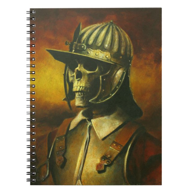 Civil Krig Roundhead Skeleton Notebook Anteckningsbok (Framsidan)