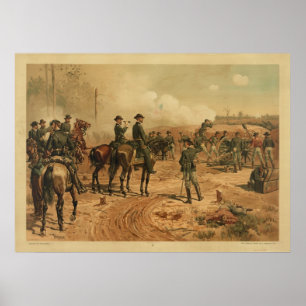 Civil Krig Siege Atlanta av Thure de Thulstrup Poster