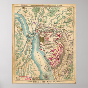 Civil Krig Siege of Port Hudson Poster