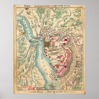 Civil Krig Siege of Port Hudson Poster