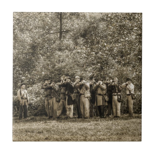 Civil Krig Soldiers Kakelplatta (Framsidan)