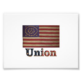 Civil Krig Union Flagga ✨ Antique Historie Fototryck