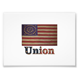 Civil Krig Union Flagga ✨ Antique Historie Fototryck