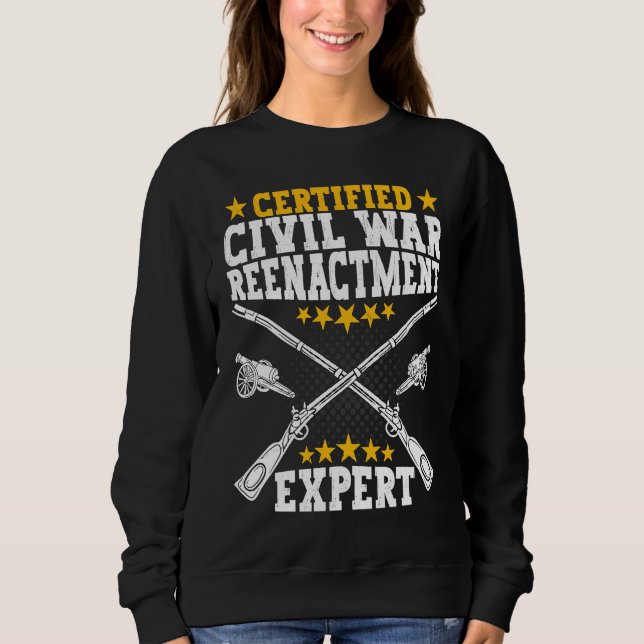 Civil War Reenactment Expert  American Civil War R T Shirt (Framsida)