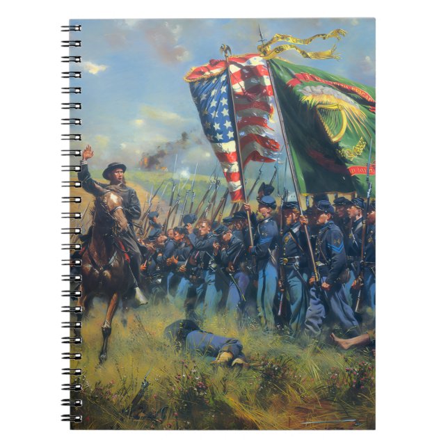 Civil War Union troops Irish Brigade  Anteckningsbok (Framsidan)