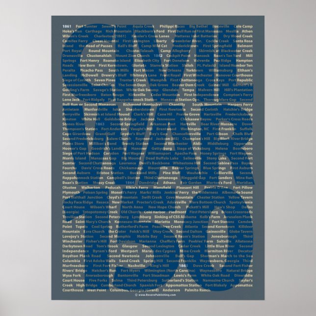 Civila Krig 150-årsjubileum Poster i slaget (Framsidan)