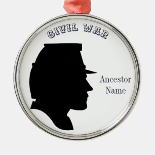 Civila Krig-Ancestor Julgransprydnad Metall