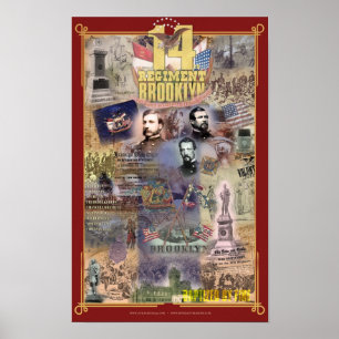Civila Krig Brooklyn 14:e regementet Poster