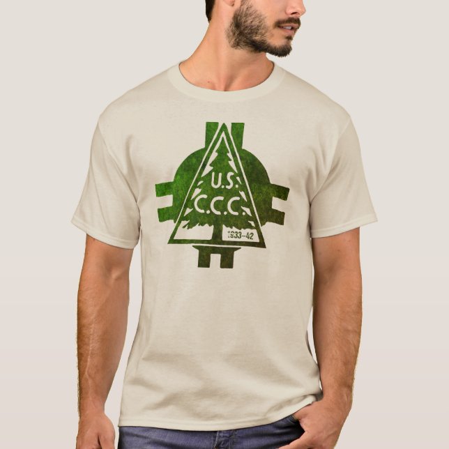 Civila naturvårdsmyndigheter manar träd T-shirt (Framsida)
