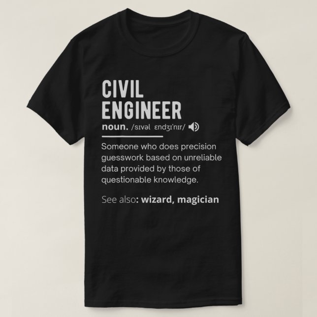 Civilingenjörskonst i Ingenjör  T Shirt (Design framsida)