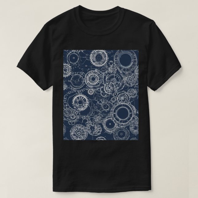 Civilingenjörsutrustningens ritningsdesign för str t shirt (Design framsida)