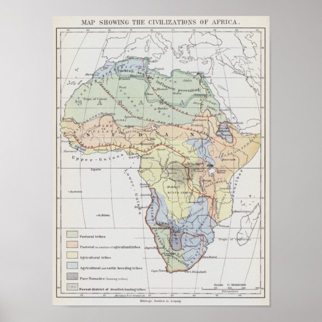 Civilisationer i Afrikan Poster (Framsidan)