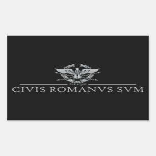 Civis Romanus Sum (CIVIS ROMANVS SVM) Rektangulärt Klistermärke