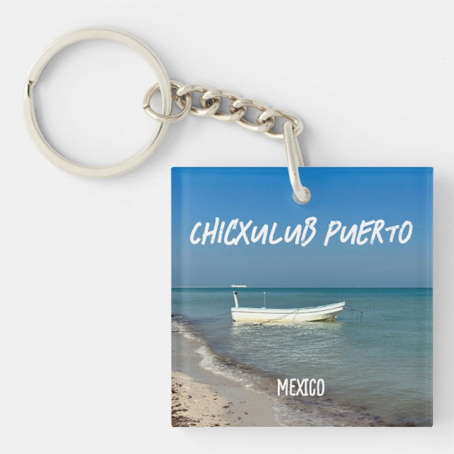 Cixulub Puerto, Mexiko - akrylisk nyckelkedja (Framsidan)