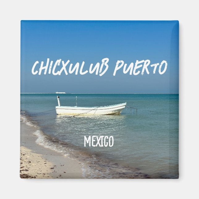 Cixulub Puerto, Mexiko - Square Magnet (Framsidan)
