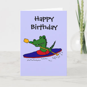 CJ- Funny Gator Kayaking Kort