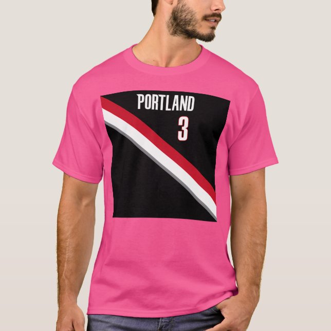 Cj Mccollum - Portland Basketball Jersey Mobil Cas T Shirt (Framsida)