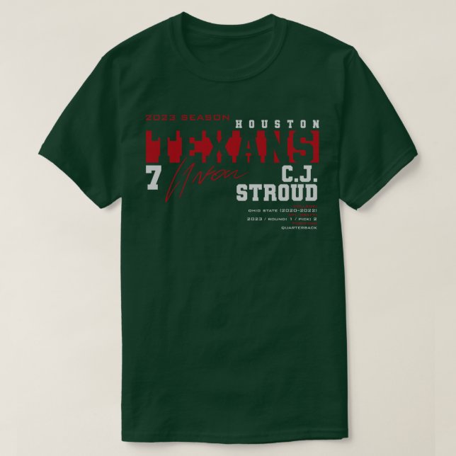 CJ Stroud Texans 2023 T Shirt (Design framsida)