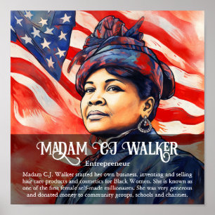 CJ Walker Black History Month Classroom Poster